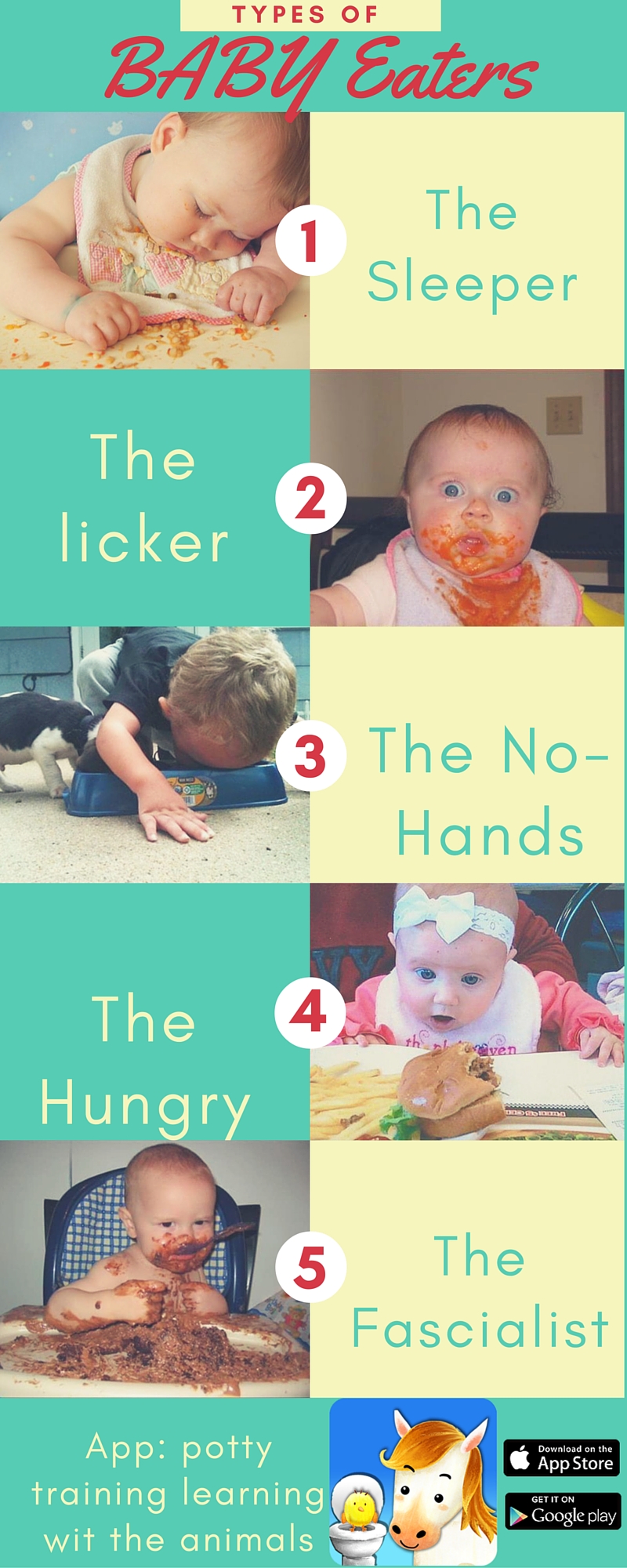 5 types of baby eaters
